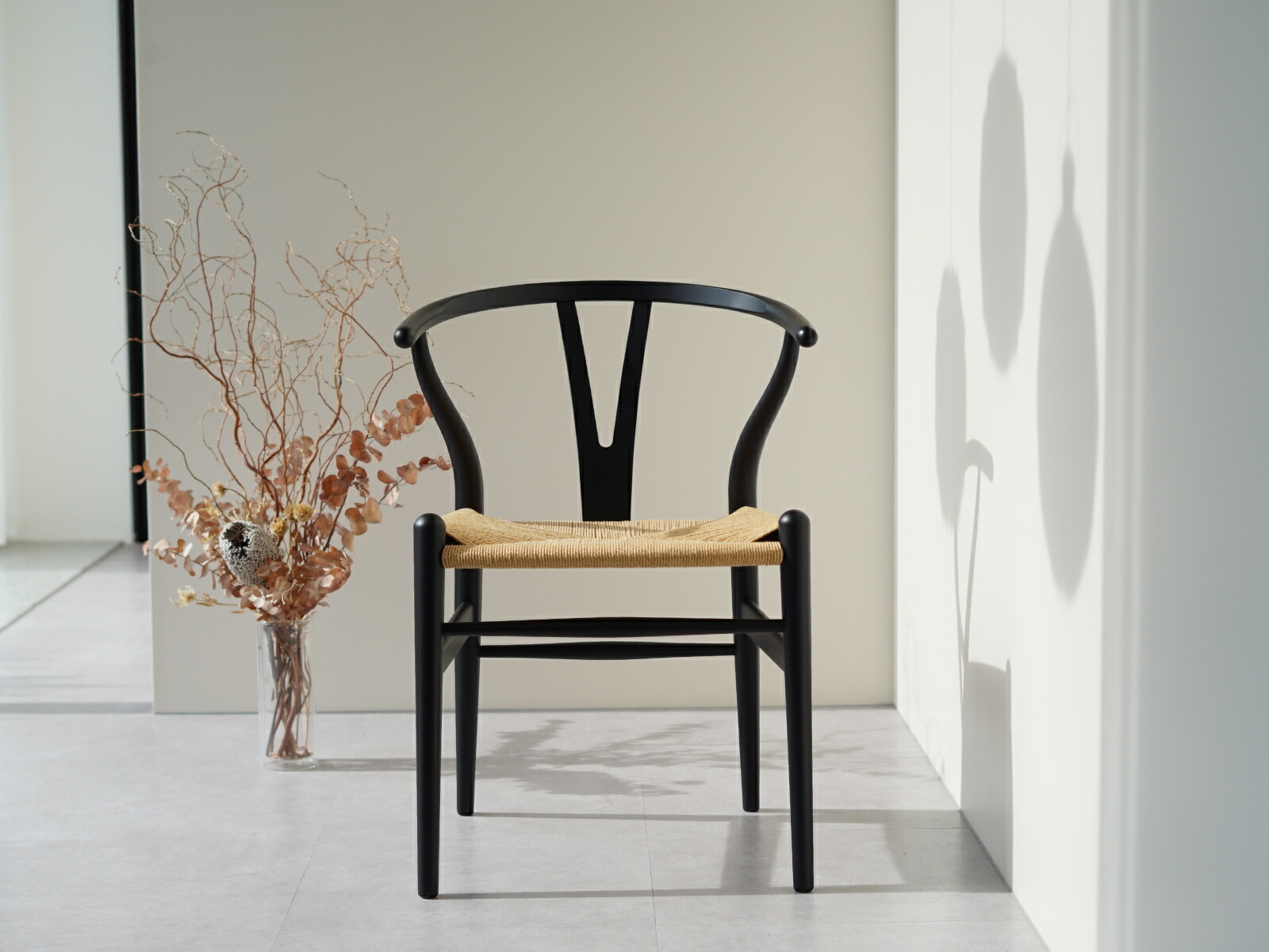 楽天市場】Yチェア ソフト CH24 ビーチ SOFT BLACK マットブラック 座