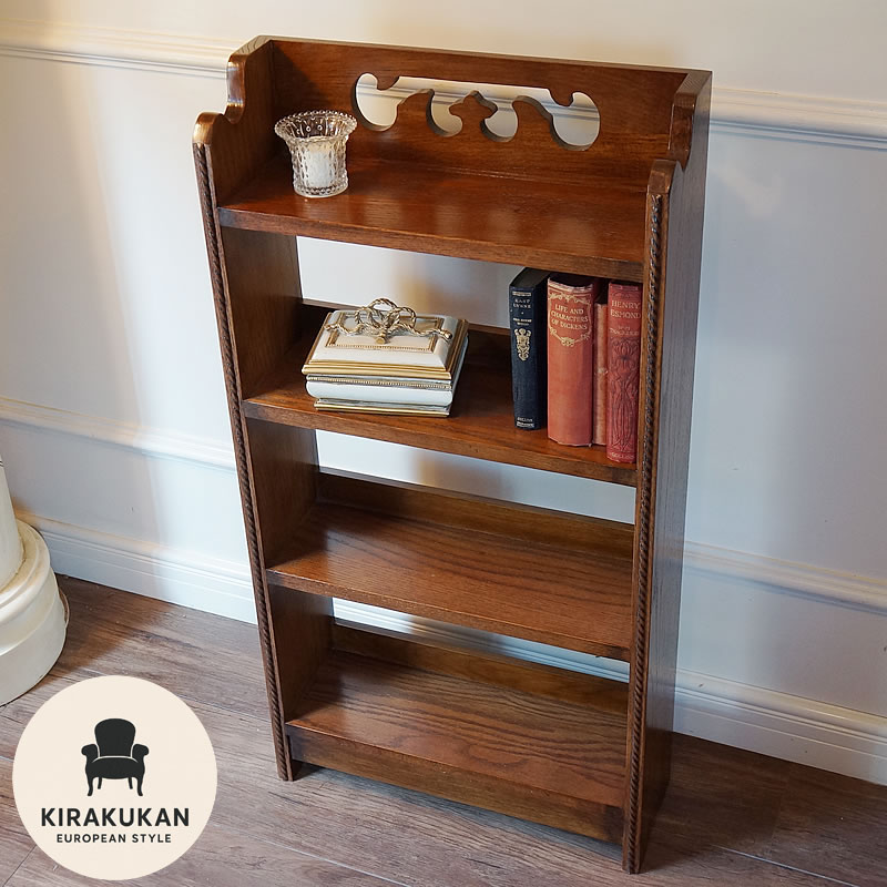 楽天市場】アンティーク家具 4段 ブックシェルフ アンティーク