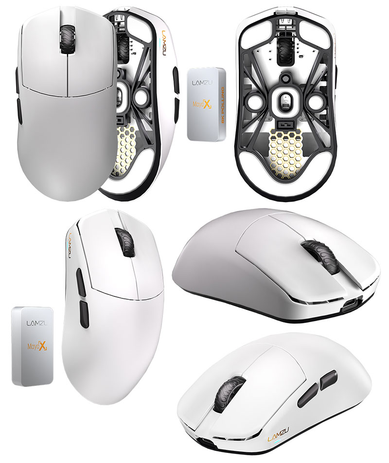 楽天市場】LAMZU Maya X 8Kレシーバー付属 ワイヤレスゲーミングマウス