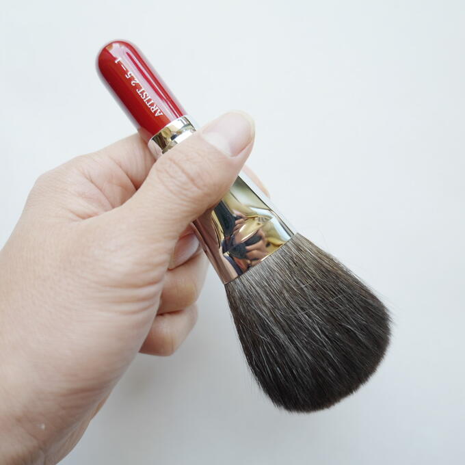 楽天市場】竹宝堂 熊野筆 メイクブラシ ジャンボフェイスブラシ 灰リス