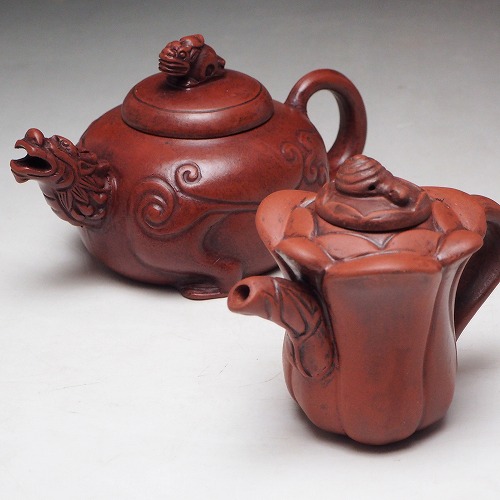 楽天市場】中国茶器 朱泥 急須2点セット 0008 急須 飾り急須 煎茶道