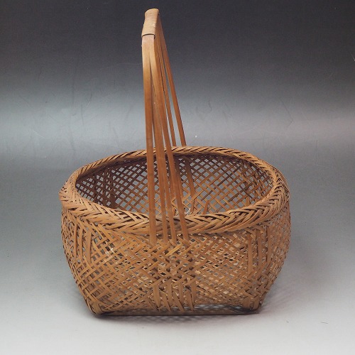 楽天市場】0236 手提げ 竹籠古民具 かご 昭和 収納 入れ物古民家
