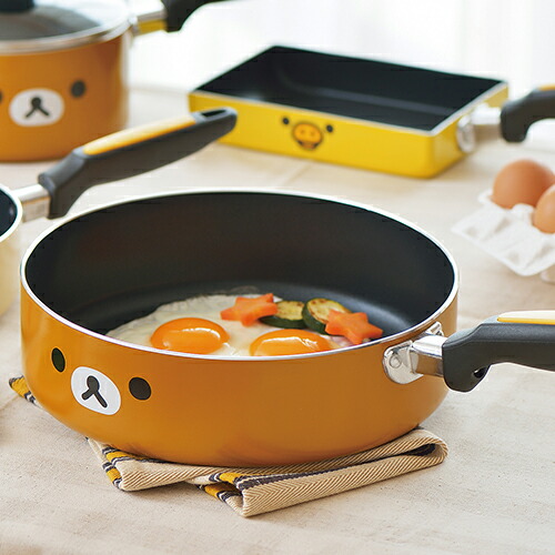 楽天市場】リラックマ フェイス IH対応アルミ鍋&フライパン3点セット