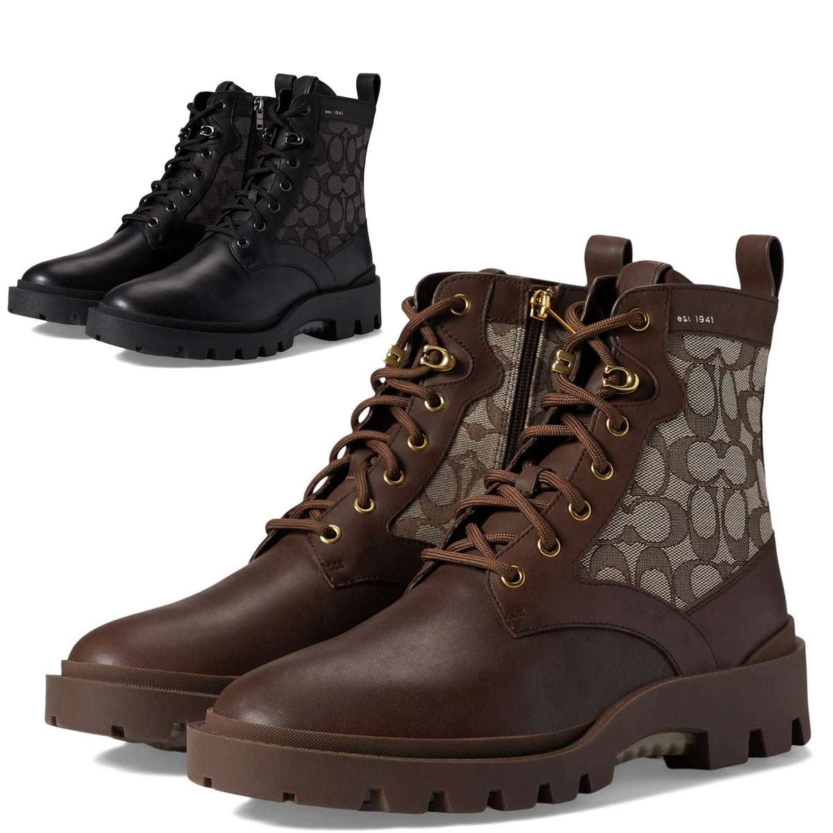 楽天市場】コーチ ブーツ メンズ ワークブーツ 本革 編み上げ ショート