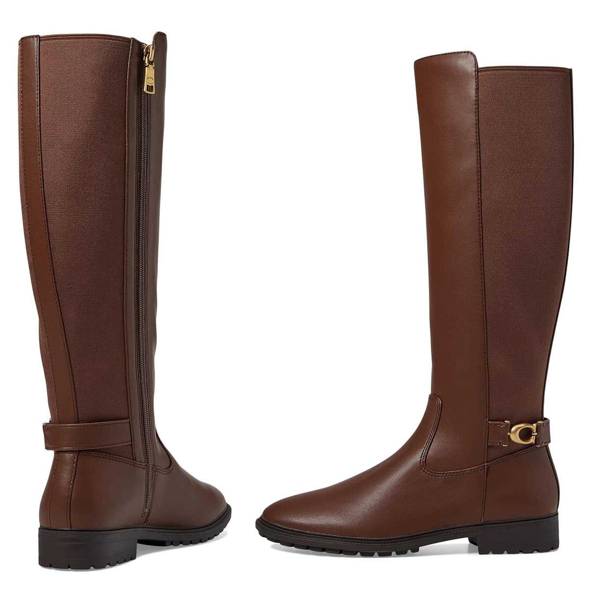 楽天市場】コーチ ブーツ レディース 本革 ふくらはぎ太め ロング