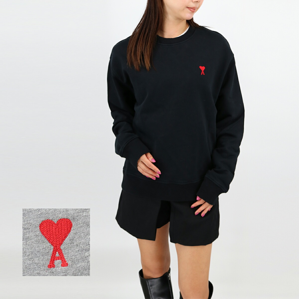 楽天市場】ami paris アミ パリス BFUSW001.730 レディーススウェット