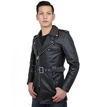 楽天市場】バッファローレザー ダブルライダース ロング丈 水牛革