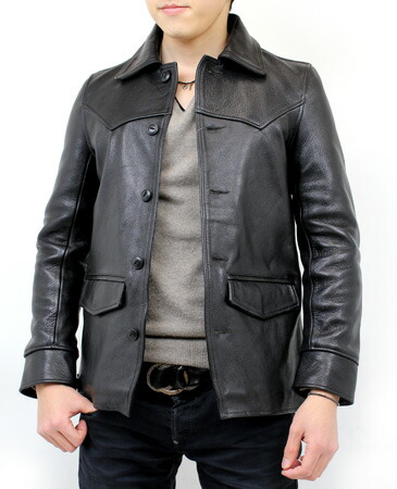 楽天市場】山羊革 30'sカーコート レザージャケット S〜3L ゴート