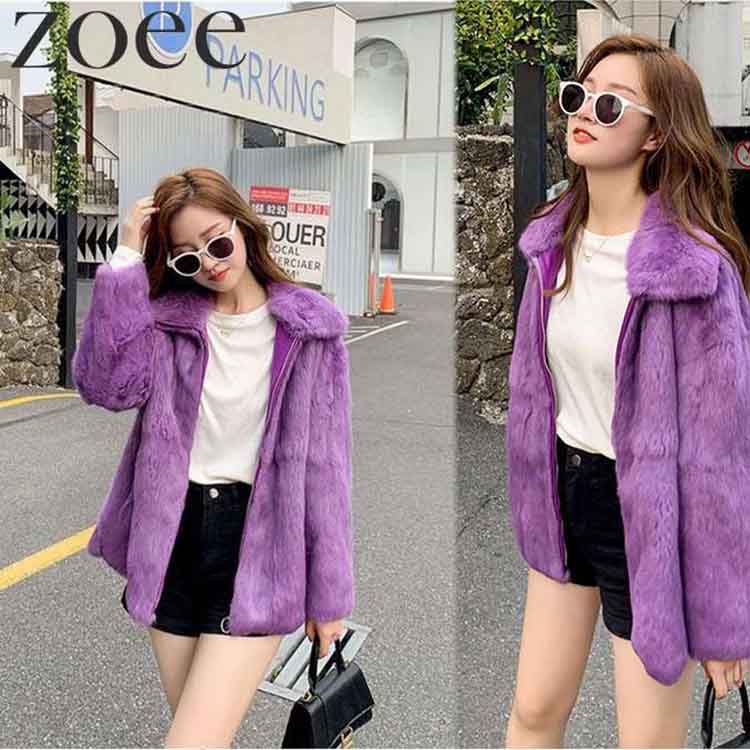 楽天市場】ラビットファージャケット 襟またはフードタイプ レディース