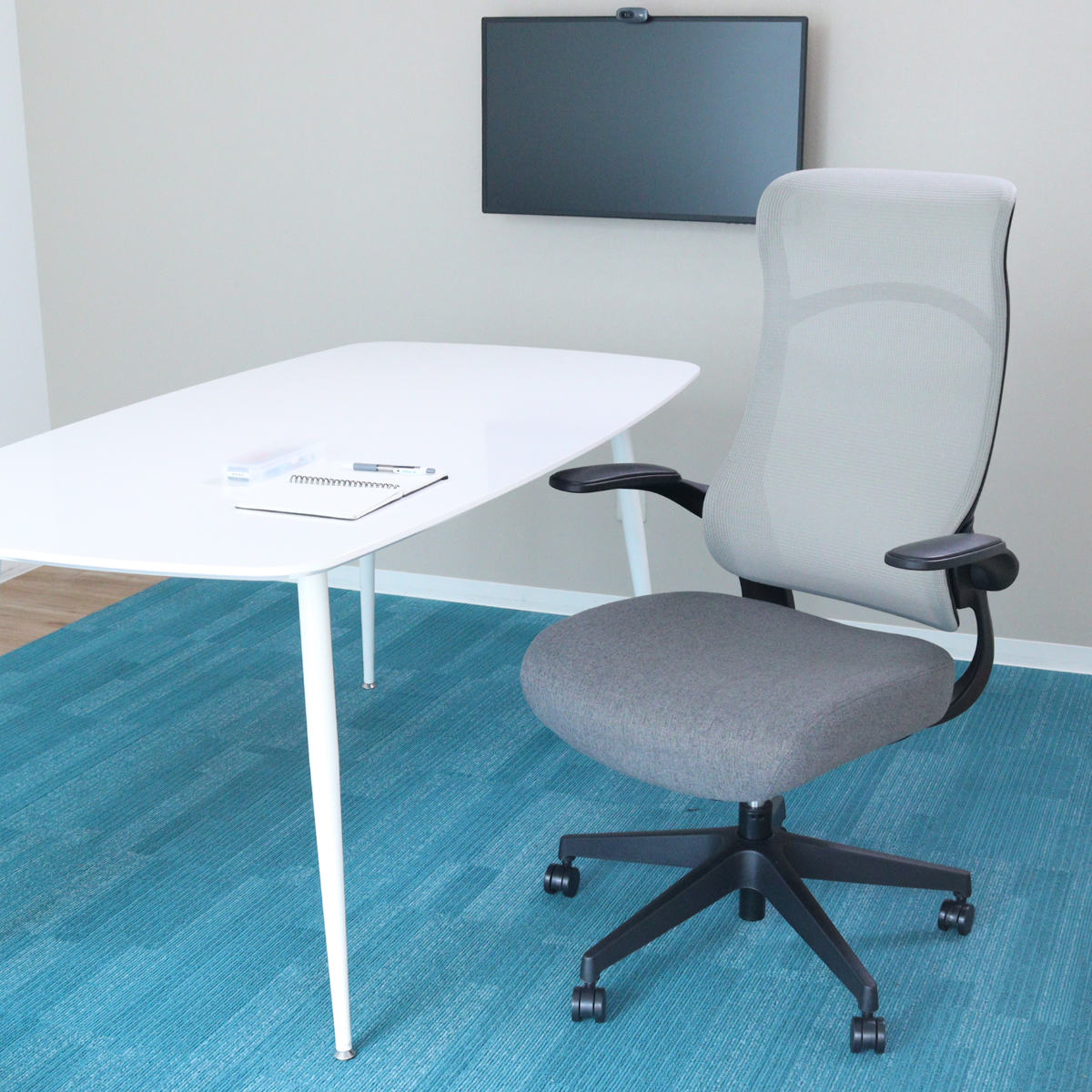 楽天市場】ワークチェア 座面高43.5～51cm ハイバックアームアップ