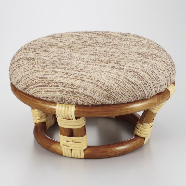 楽天市場】籐 正座椅子 丸型 座面布張り クッション付 SZ207A 直径25cm