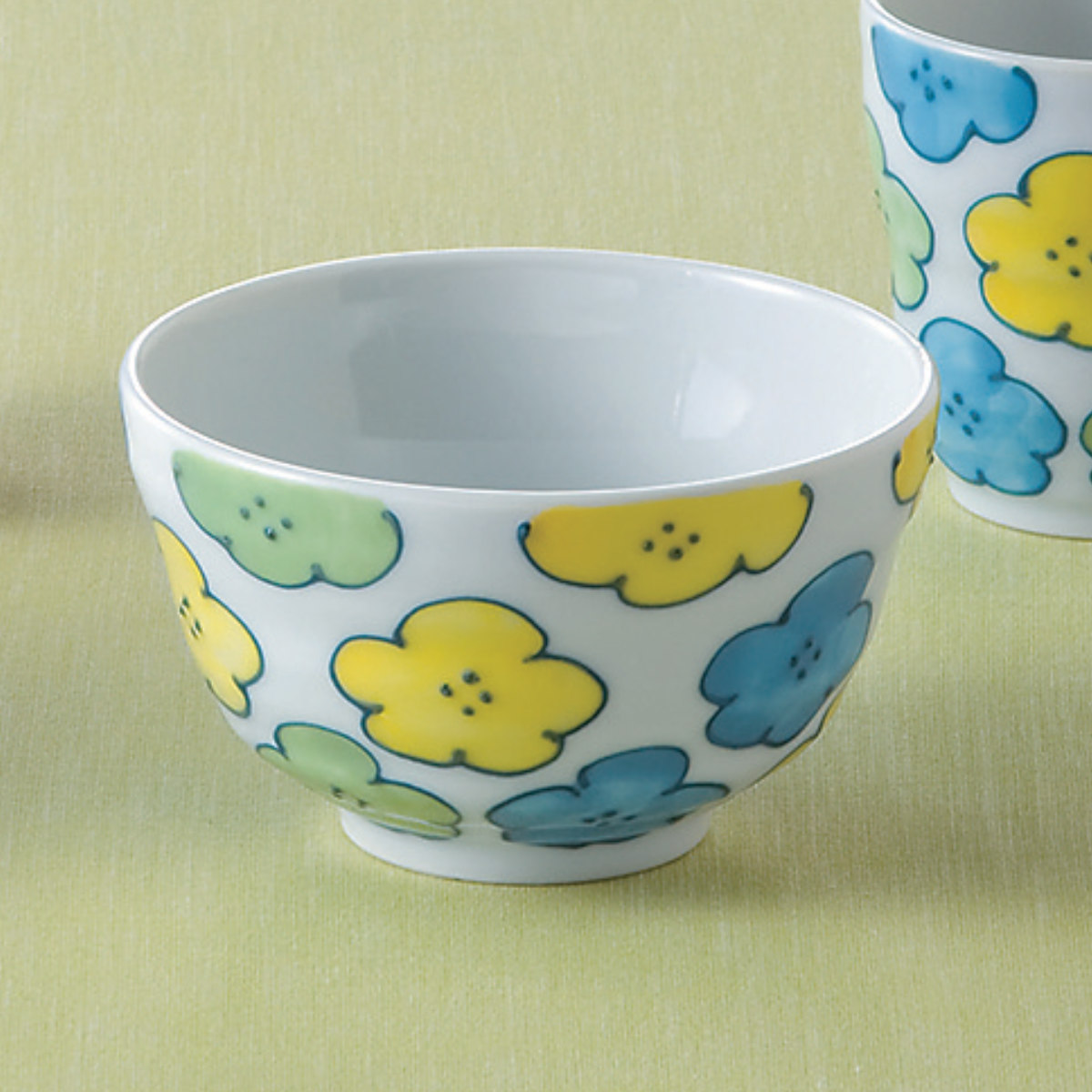 楽天市場】飯碗 花柄 藍花 磁器 波佐見焼 （ 食洗機対応 電子レンジ