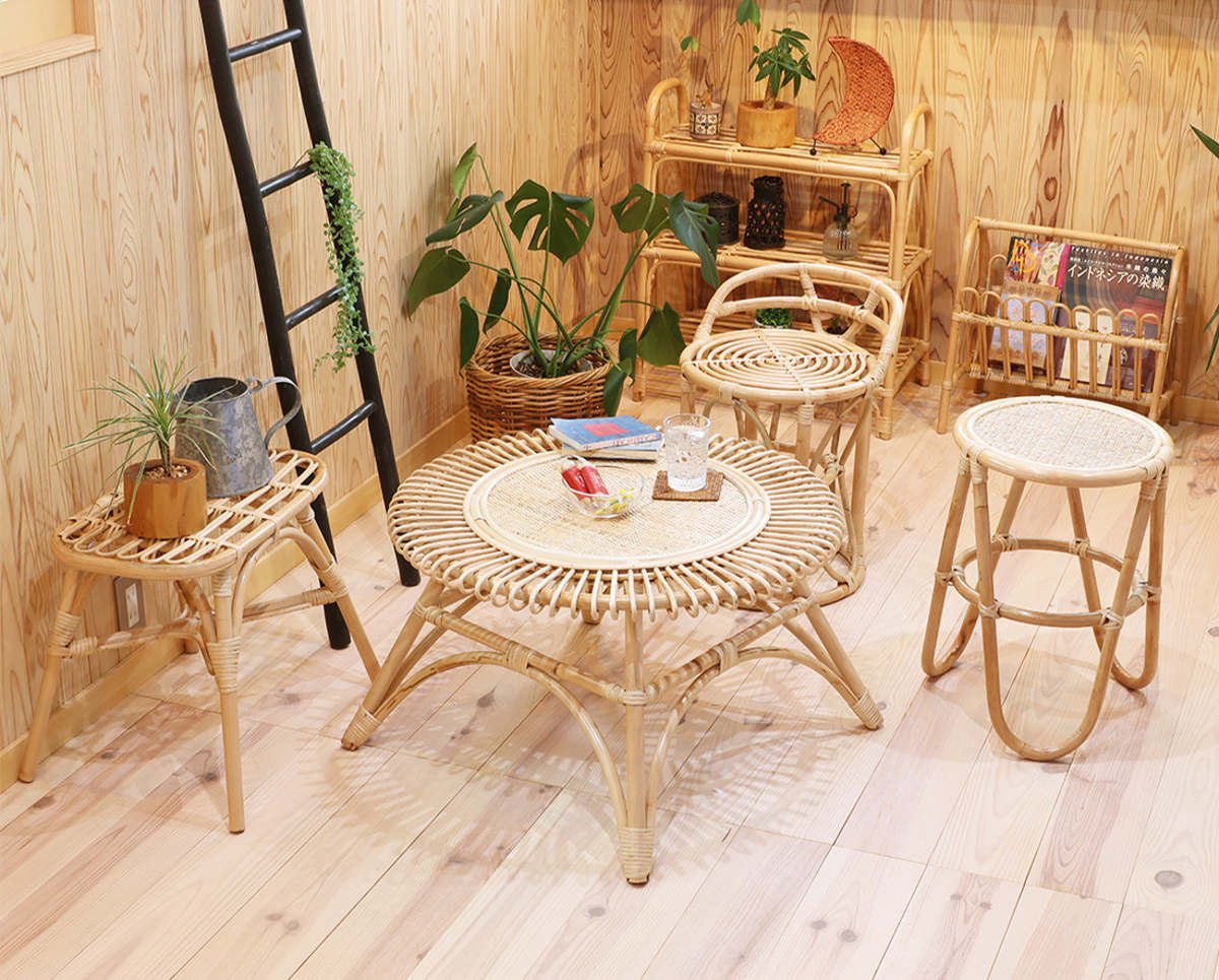 楽天市場】サイドテーブル ラタン 丸テーブル 直径35cm 天然素材 （ 籐