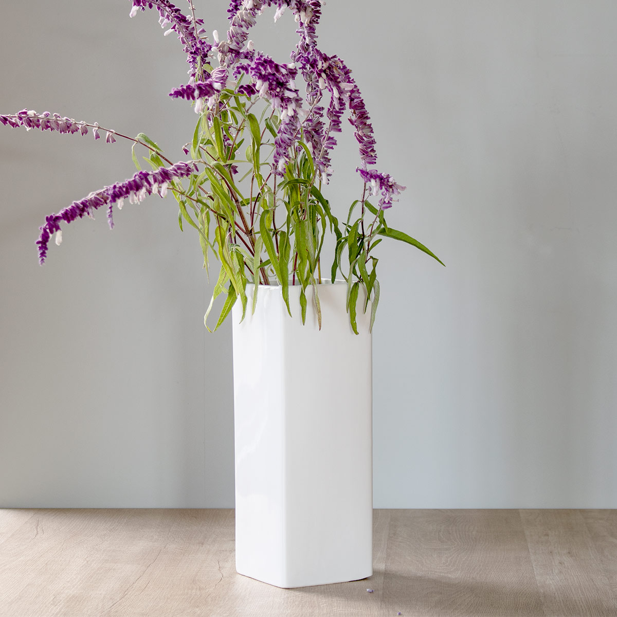 楽天市場】花瓶 モノトーンフラワーベース 陶器 幅10×奥行10×高さ30cm