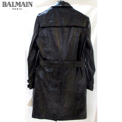 楽天市場】バルマン BALMAIN メンズ レザーコート ラムレザー トレンチ