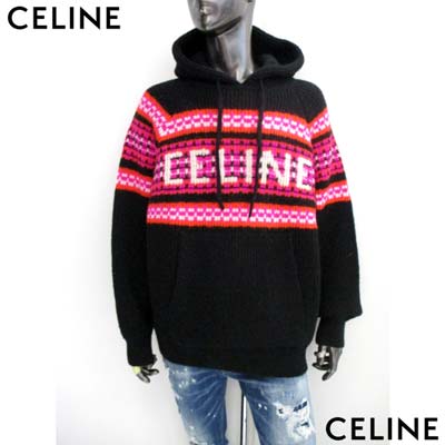 楽天市場】セリーヌ CELINE メンズ ニット パーカー セーター ロゴ