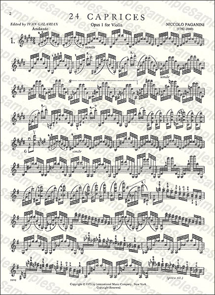 楽天市場】楽譜 パガニーニ／24の奇想曲 作品1 【Violin Solo】(2292