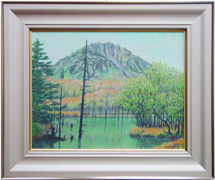 楽天市場】扇 敏之 「 池畔 」 日本画 P10 ( 10号 )【中古】 : 内田画廊