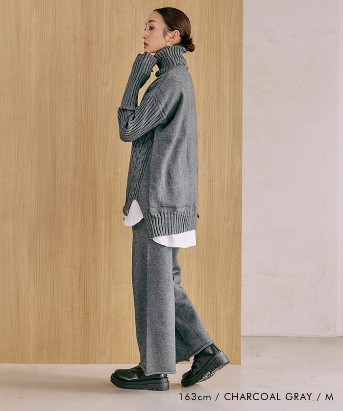 楽天市場】ニットセットアップ パンツ ニットパンツ レディース