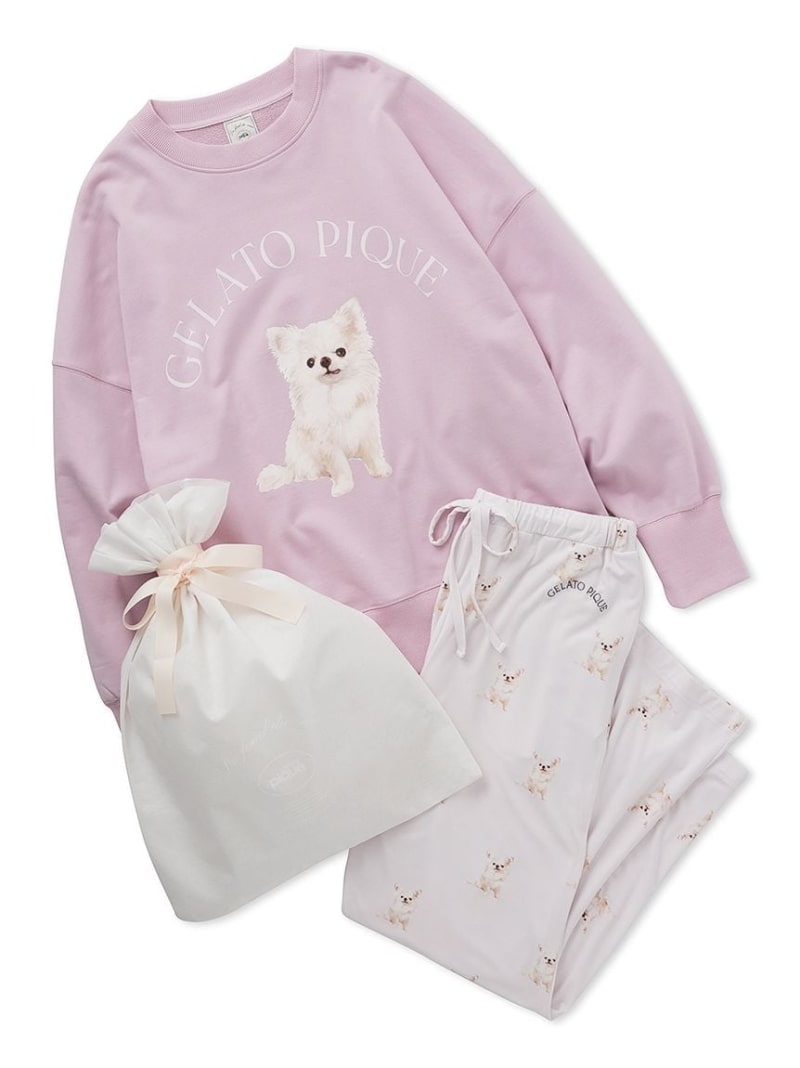 楽天市場】【ラッピング済み】DOG柄ワンポイント裏毛プルオーバー