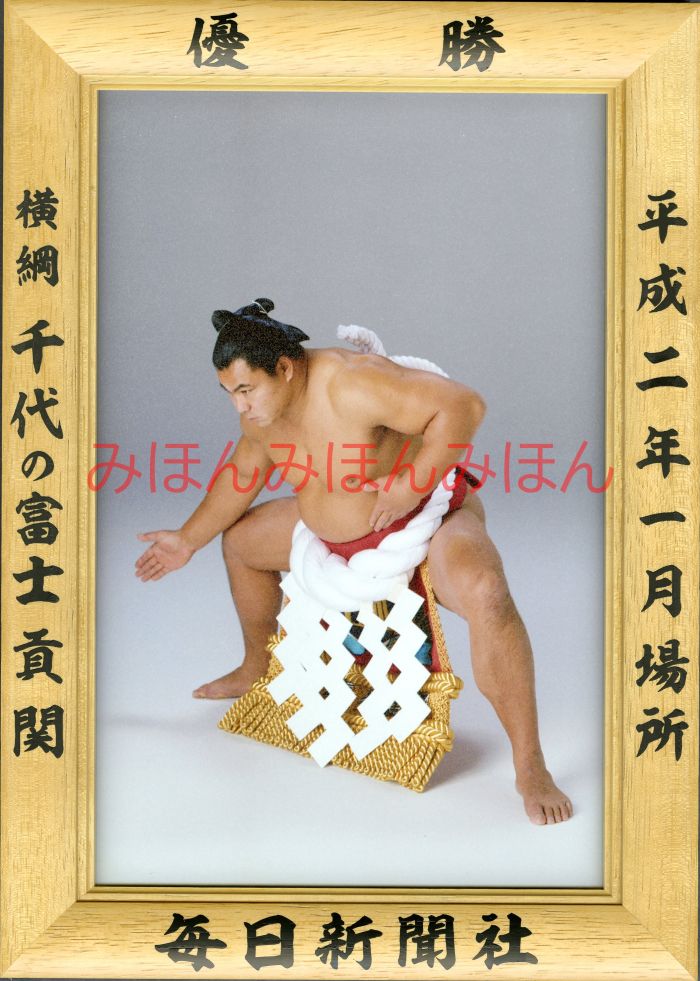 楽天市場】千代の富士貢関 優勝ミニ額 大相撲ミニ額 大相撲優勝額 平成