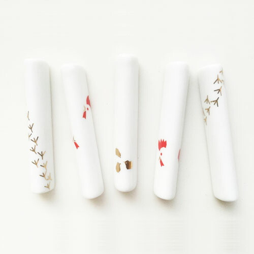 楽天市場】東屋 干支 箸置き 酉 とり 5本セット 化粧箱入り （赤絵