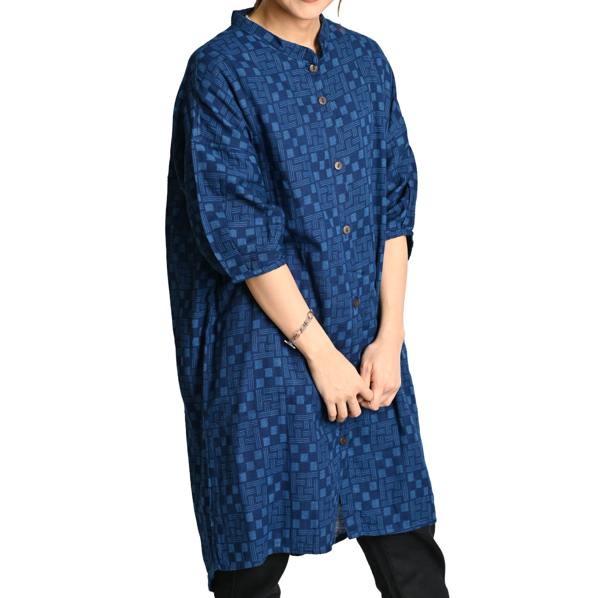 楽天市場】シャツ ブラウス レディース 春 夏 インディゴ 染め 藍染め