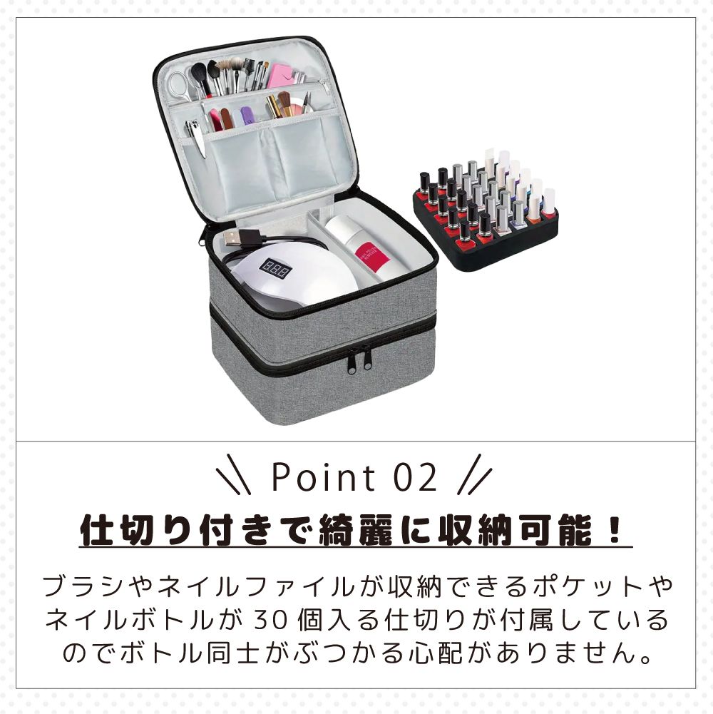 楽天市場】ネイル用品収納ポーチ 全3カラー BY-NP | ネイルバッグ