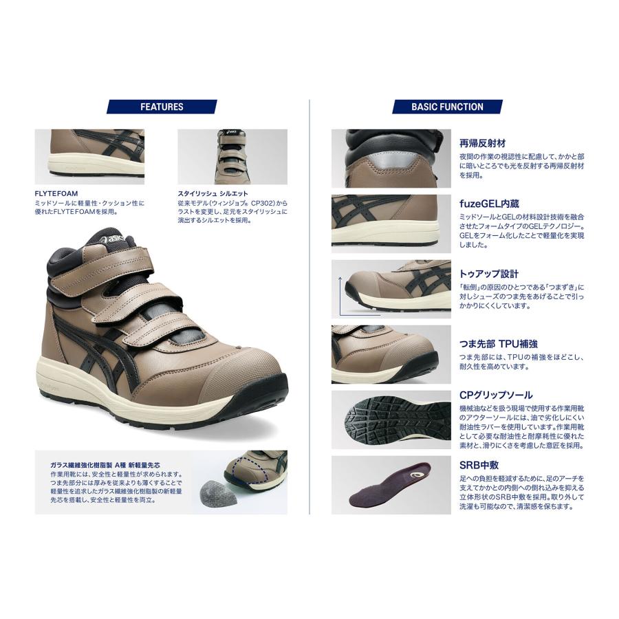 楽天市場】アシックス ウィンジョブ CP312 （020 トープグレー