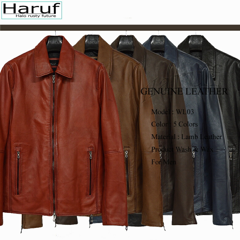 楽天市場】ラムレザーライダースジャケット 革ジャン レザージャケット