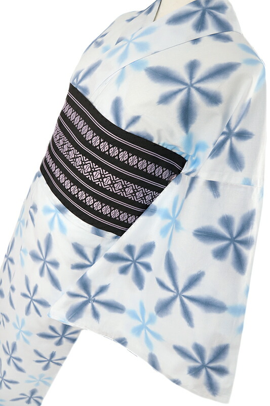 楽天市場】浴衣 板締め絞り Mサイズ 青 水色 手絞り 和柄 綿100