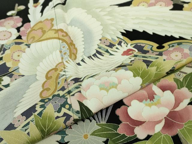 楽天市場】平和屋着物□極上 十日町友禅作家 村松竜介 黒留袖 鳳凰花文