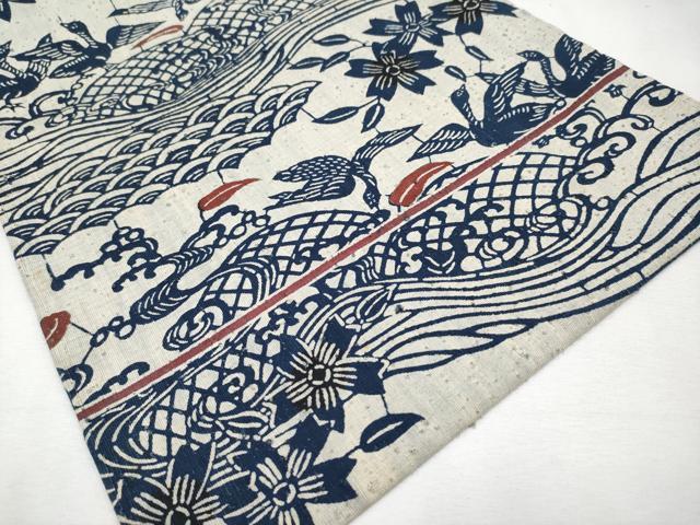 楽天市場】平和屋本店□極上 浦野理一 型染め 経節紬 九寸名古屋帯