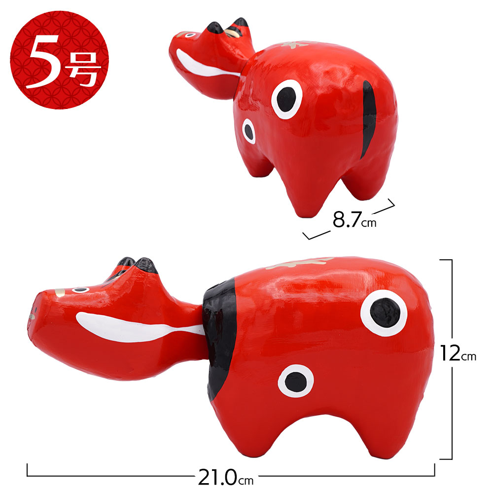 楽天市場】会津民芸品 張り子 赤ベコ福 魔除け 厄病除け 縁起物 手作り