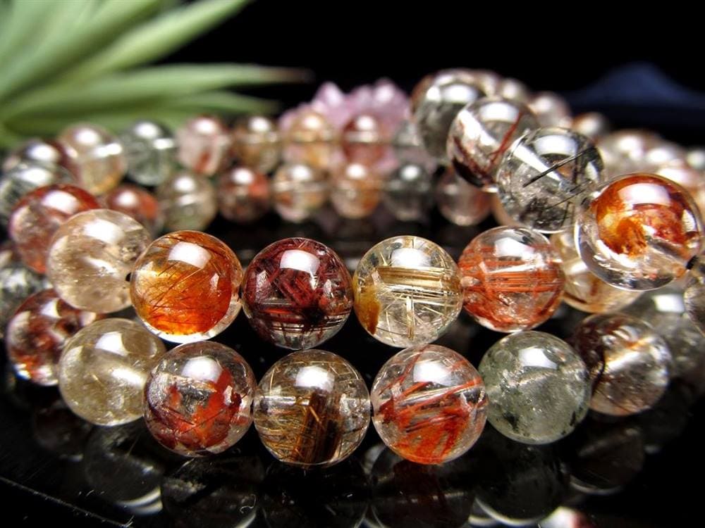 楽天市場】ガーデンとルチルの共生 透明感抜群 開運・金運のお守り MIX