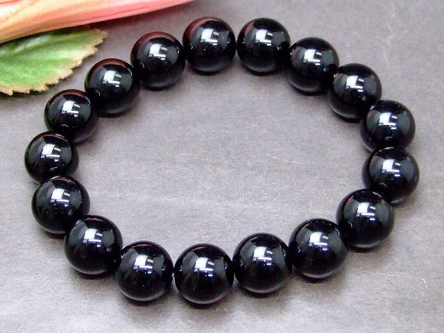 楽天市場】63504 鑑別書付き モリオン 黒水晶 12mm 5A ブレスレット