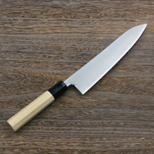 楽天市場】和牛刀 両刃 210mm 粉末ハイスR2 割込み ステンレス 水牛