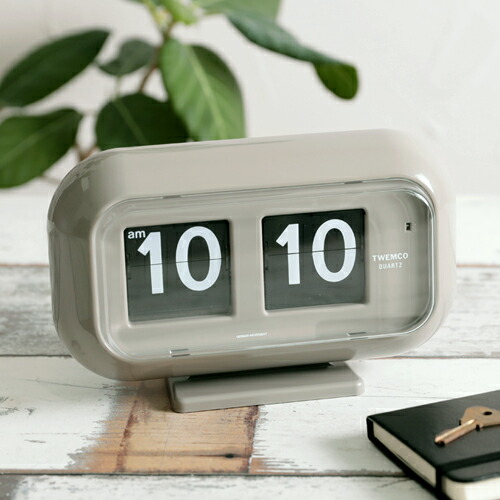 TWEMCO パタパタ時計 クオーツ クリーム色 TWEMCO QUARTZ クロック