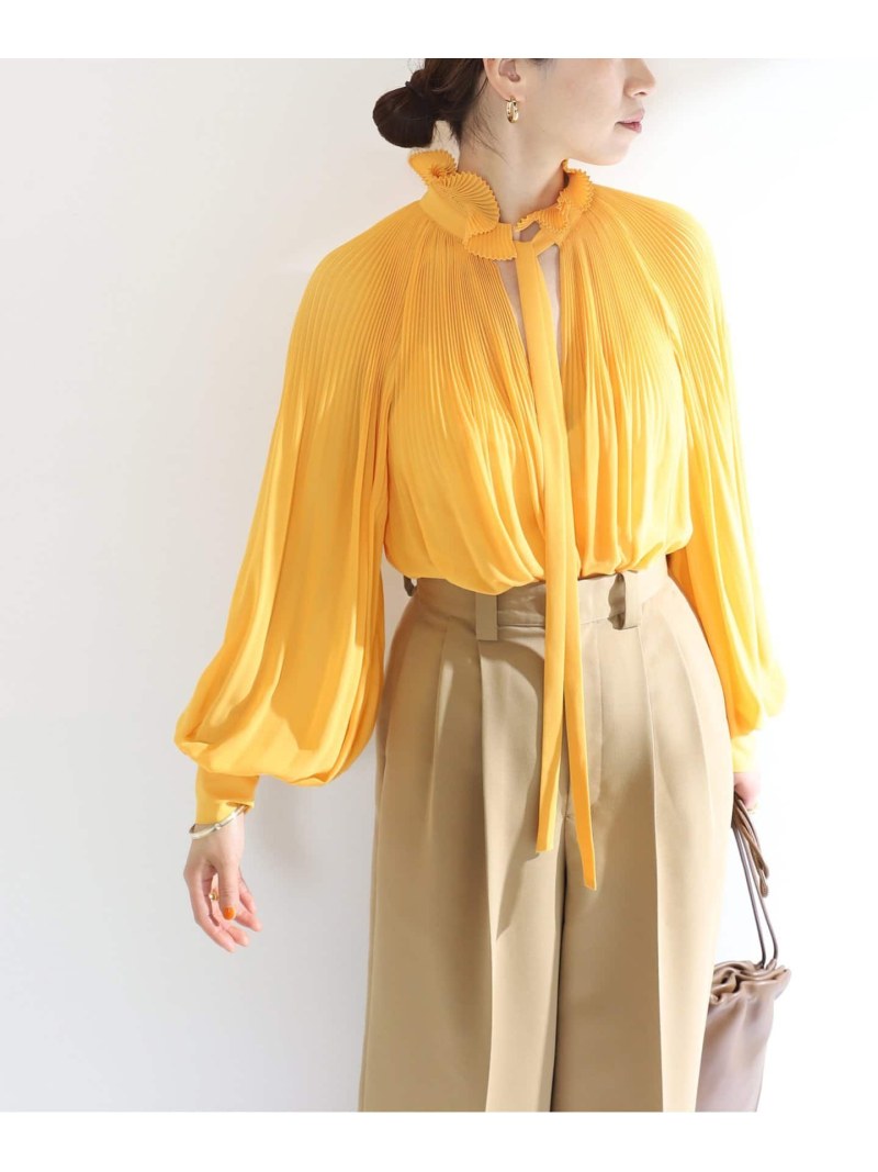 楽天市場】【L'UNE/リュンヌ】別注プリーツフリルブラウス VERMEIL par