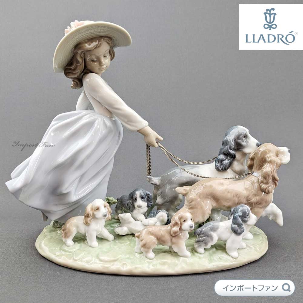 楽天市場】リヤドロ 仔犬たちの行進 イヌ 少女 置物 01006784 LLADRO