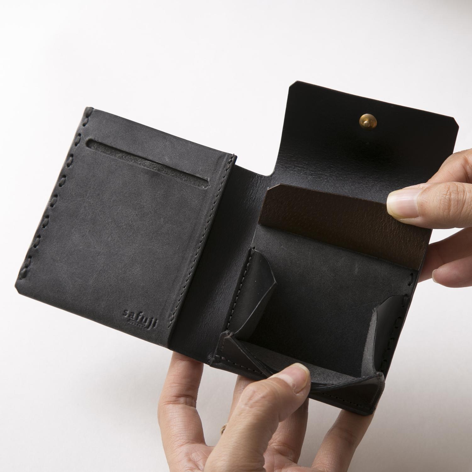 楽天市場】SAFUJI/ミニ折り財布 グレイブラック : STYLE STORE version.R