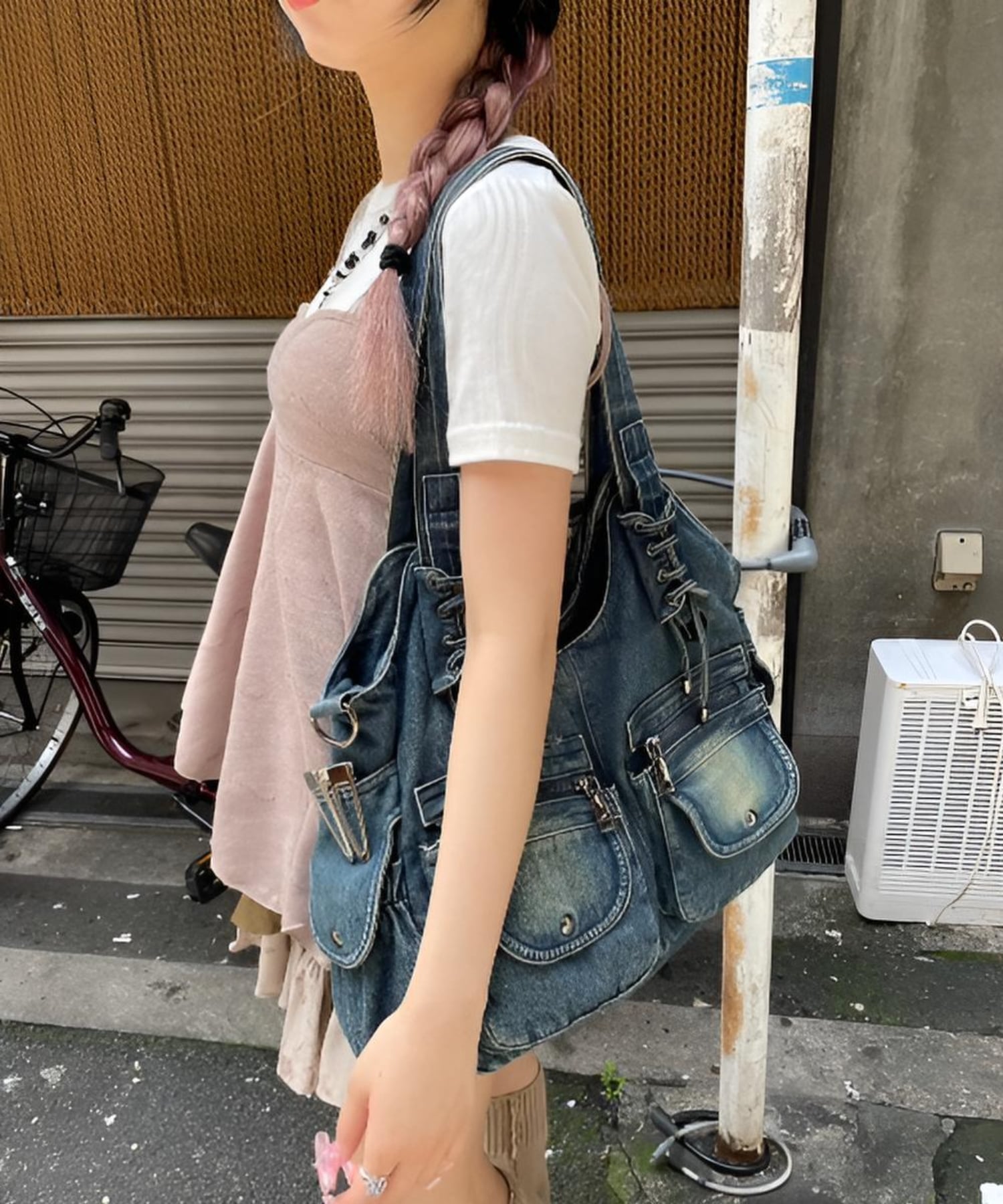 Never mind the XU / Chikashitsu+｜【XU】2way denim bag
