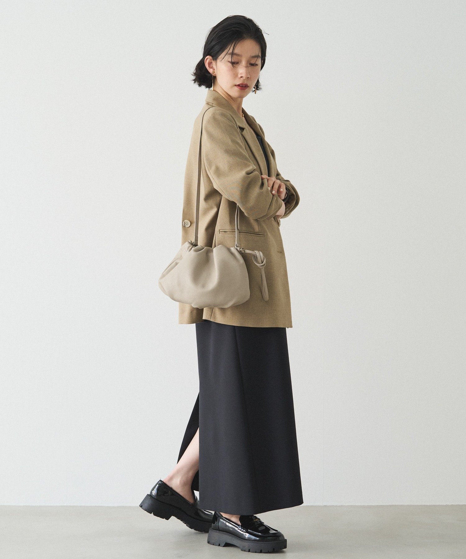 russet｜レザー巾着4WAYショルダーバッグ | Rakuten Fashion(楽天