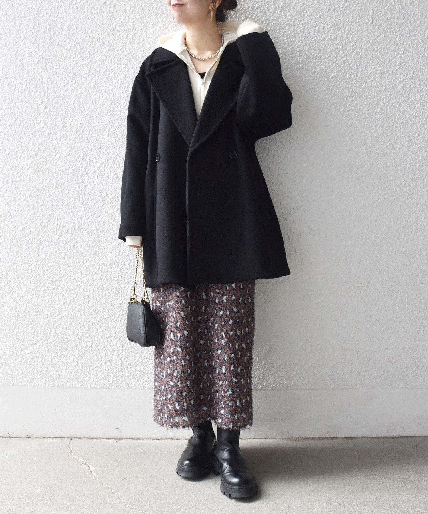 SHIPS｜SHIPS any: ウール コクーン テーラード ショート コート 25AW