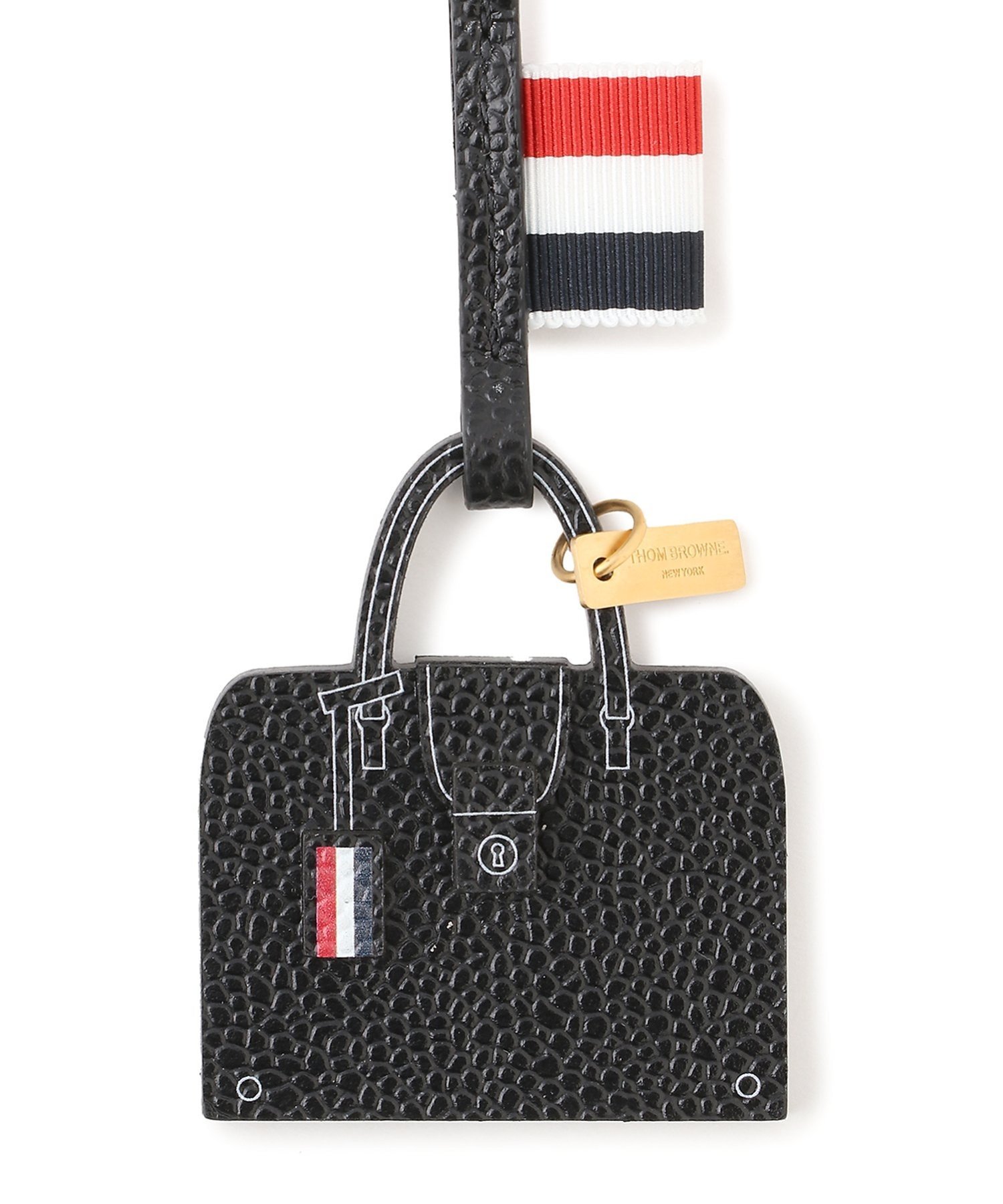 ▲THOM BROWNE▲レザー キーホルダー バッグチャーム MR. THOM THOM BROWNE(トムブラウン)｜<公式> MR. THOM BAG CHARM | Rakuten
