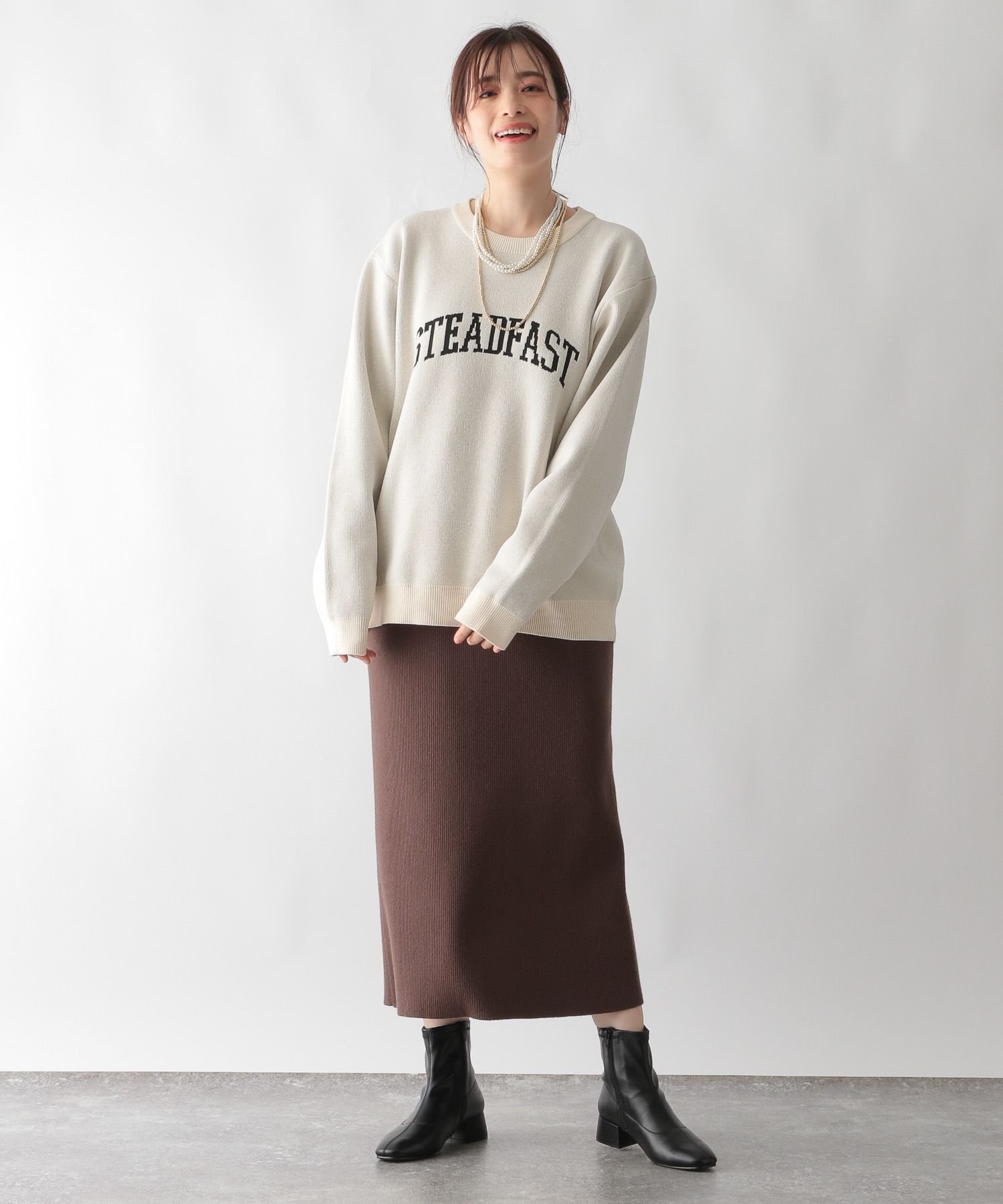 GLOBAL WORK｜モールニットロゴ/116387 | Rakuten Fashion(楽天