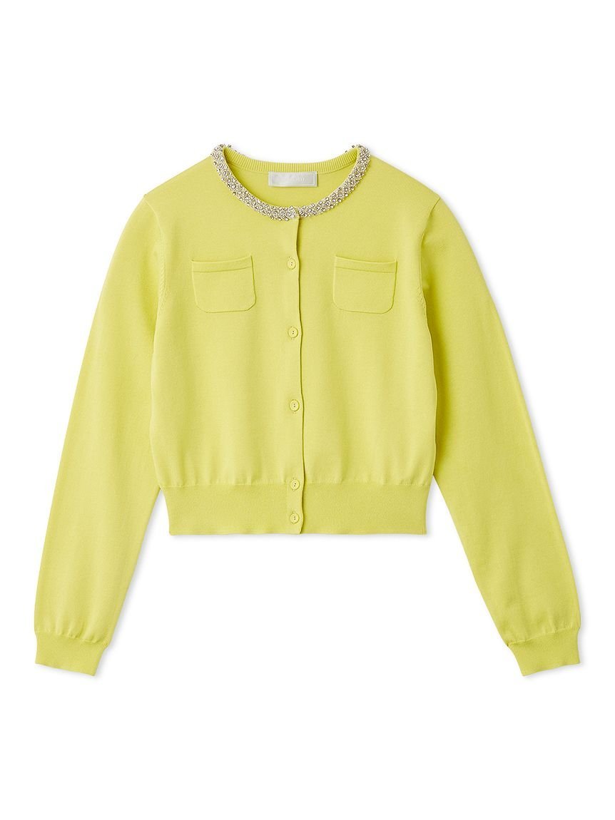 CELFORD｜【UVカット】シルクブレンドビジューネックカーディガン