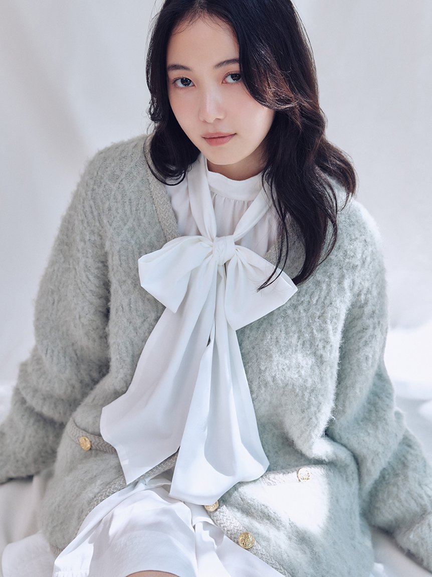 SNIDEL｜ファーライクミドルニットジャケット | Rakuten Fashion(楽天