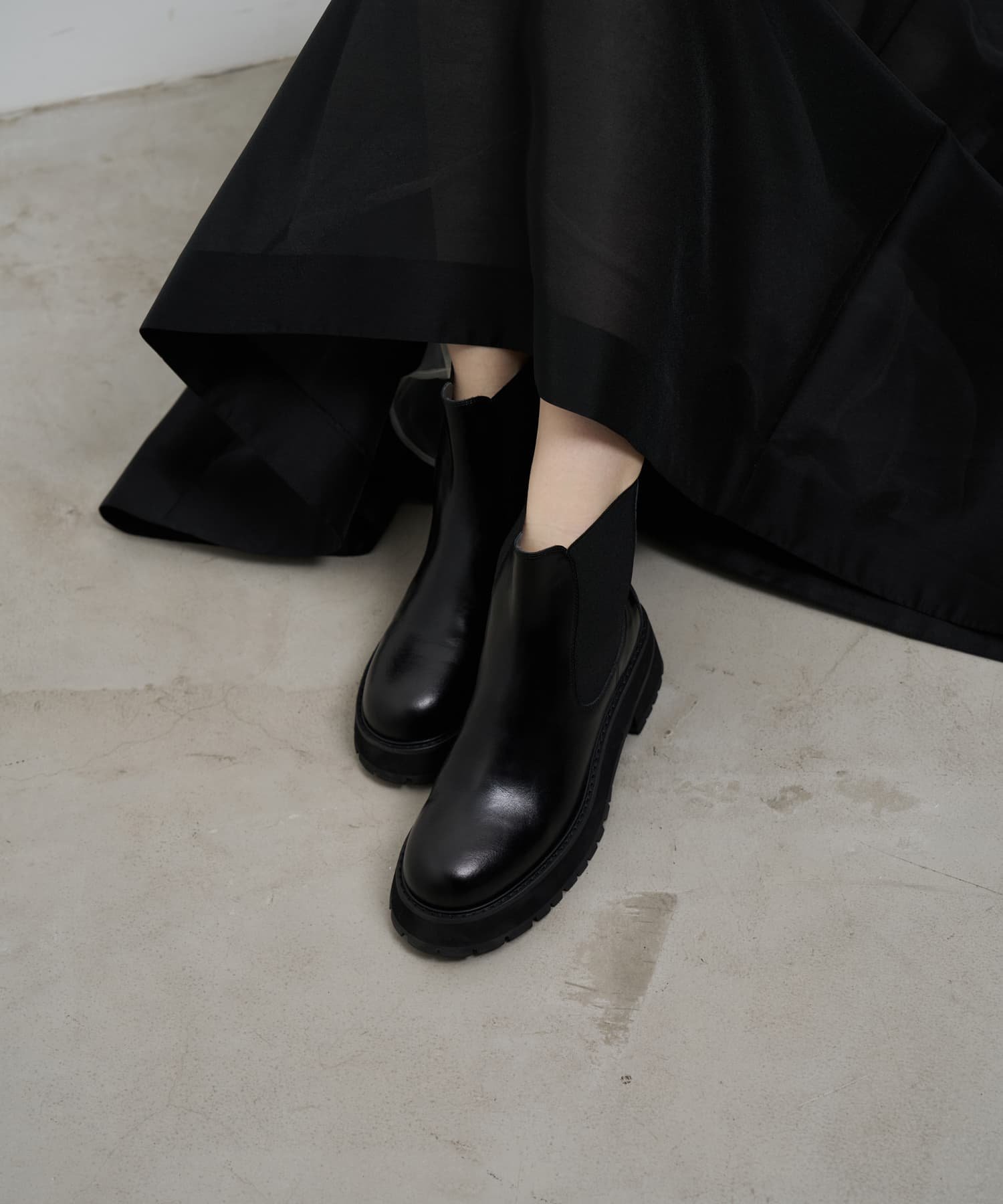 LANVIN en Bleu｜レザーサイドゴアブーツ | Rakuten Fashion(楽天