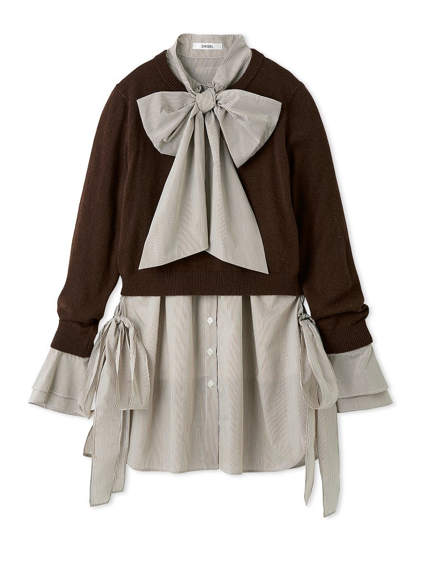 SNIDEL｜レイヤードボウタイチュニック | Rakuten Fashion(楽天